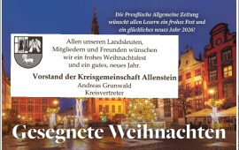Frohes Weihnachtsfest KG Allenstein